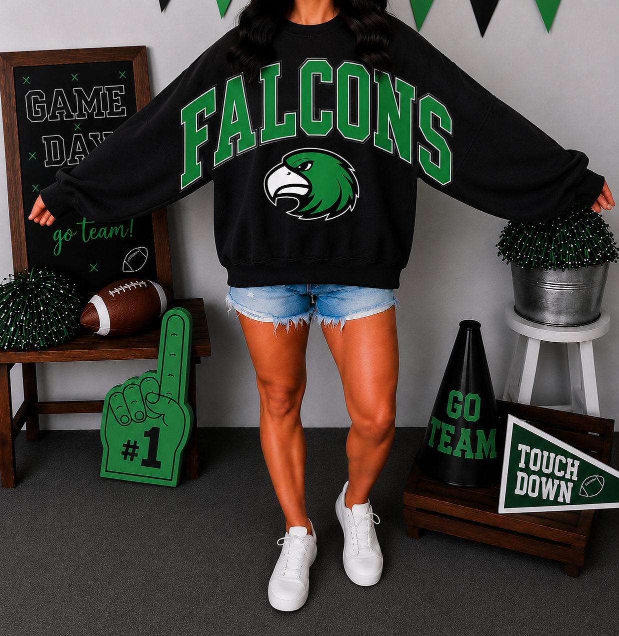 BIG Falcon Sweatshirt Black