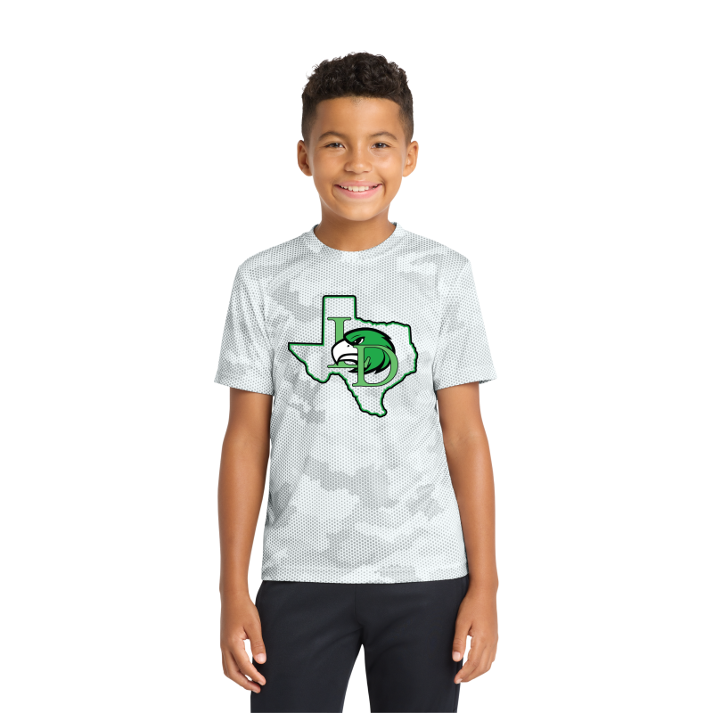 Sport-Tek® Youth CamoHex Tee Grey