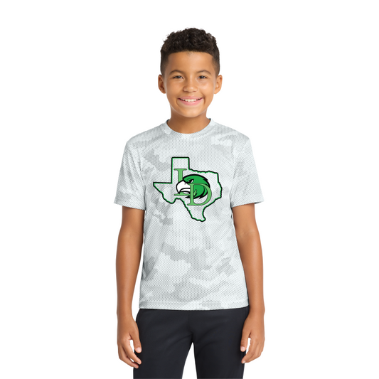 Sport-Tek® Youth CamoHex Tee Grey